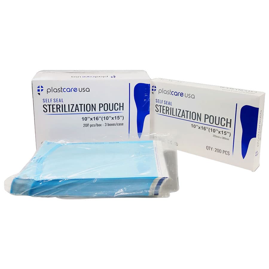 Dental City Self-Sealing Sterilization Pouches, 10" x 15", 200/Box - Dental City - Dental Self-Sealing Sterilization Pouches 200/Box - Image 1