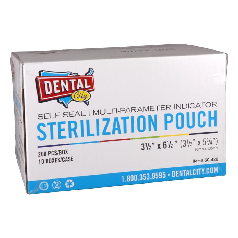 Dental City Self-Sealing Sterilization Pouches, 3.5" x 5.25", 200/Box - Dental City - Dental Self-Sealing Sterilization Pouches 200/Box - Image 1