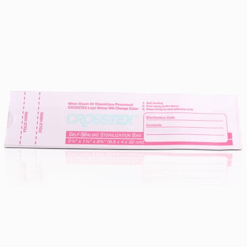 Crosstex Self-Sealing Autoclave Bags, 2.5" x 1.5" x 8.75", Steam Sterilization, 1000/Box, OCS thumbnail 4