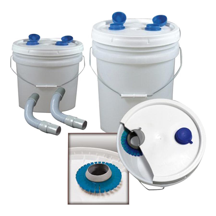 Tiger's Plastics 5 Gallon Disposable Plaster Trap with Lid, Complete Kit with Fittings & Hose, DPT-5C thumbnail 3