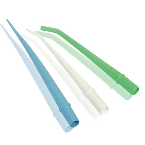 Crosstex Surgical Aspirator Tips, Large, Green, 1/4" (0.64 cm) Opening, 30° Angle, Autoclavable, 25/Bag, ZSA thumbnail 3