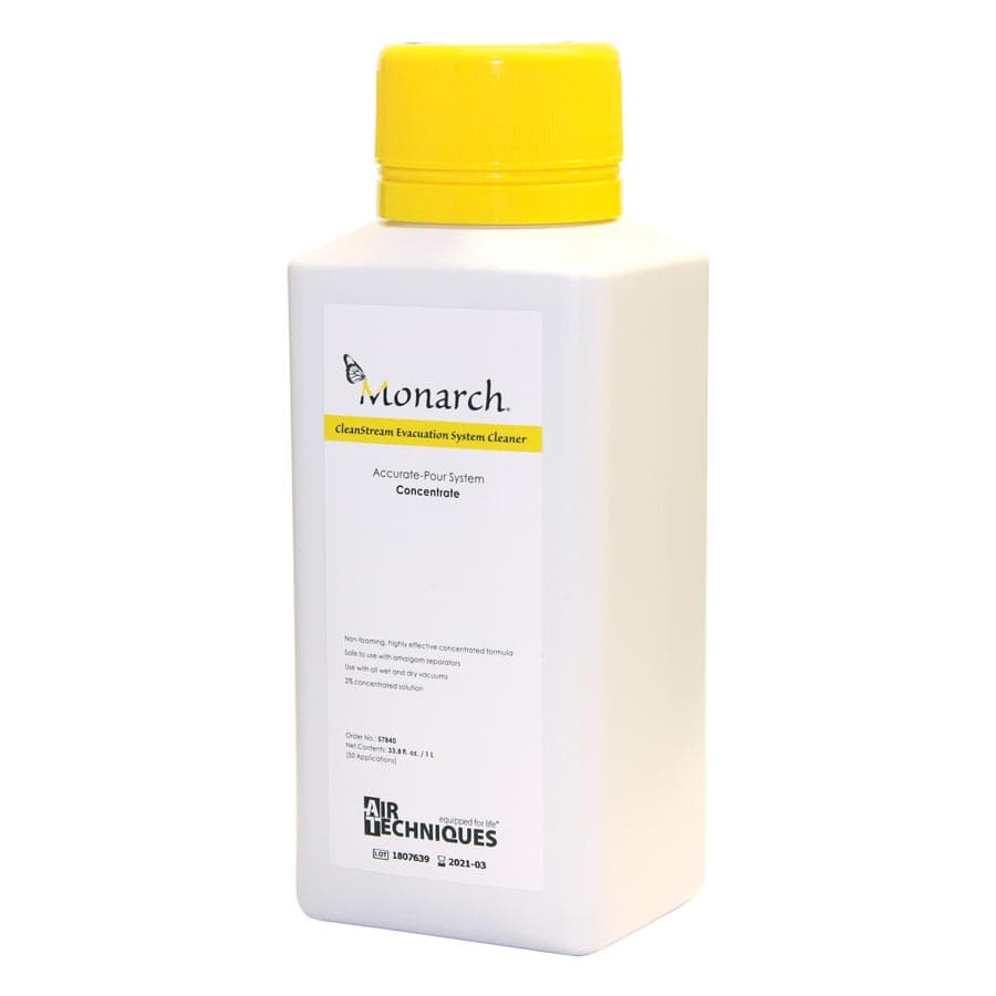 Air Techniques Monarch CleanStream Evacuation System Cleaner, 33.8 oz (1 Liter) Bottle, 50 Cleanings, 57840 thumbnail 6