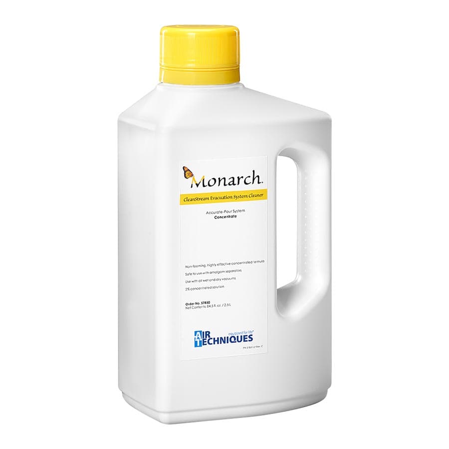Air Techniques Monarch CleanStream Evacuation System Cleaner, Concentrated, 2.5L (84.5 oz), 125 Cleanings, 57850 thumbnail 7