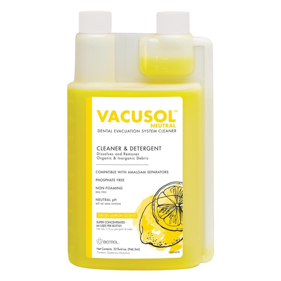Vacusol Neutral Concentrate Evacuation Line Cleaner, 32 oz Bottle, ED900CS thumbnail 4