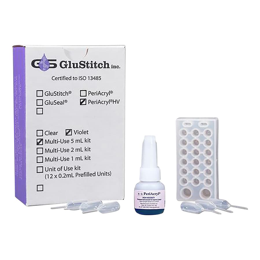 PeriAcryl 90 High Viscosity Oral Tissue Adhesive, 5 mL Multi-Use Kit, Violet, P-ACRYL5(V)HV thumbnail 3