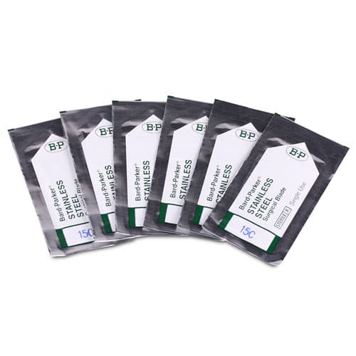 Bard-Parker Stainless Steel Surgical Blades, Size 15C, Sterile, 6/Pack, 371716 - BD - Stainless Steel Surgical Blades - Image 1
