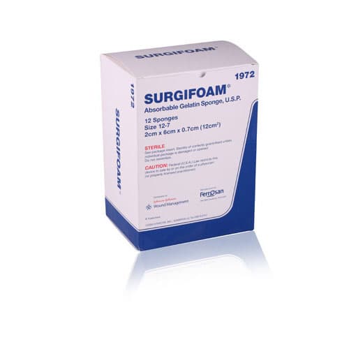 Surgifoam Absorbable Gelatin Sponge, 2 cm x 6 cm x 7 mm, 12/Box, 1972 thumbnail 2