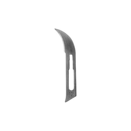 Hu-Friedy #12 Sterile Stainless Steel Surgical Scalpel Blade, Box of 100 (40-812) thumbnail 5