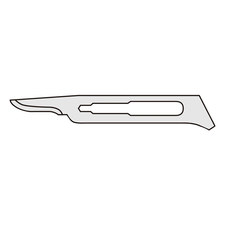 Feather Micro Surgical Blade #15C, Stainless Steel, Sterile, 100/Box, 27-05350007 thumbnail 2