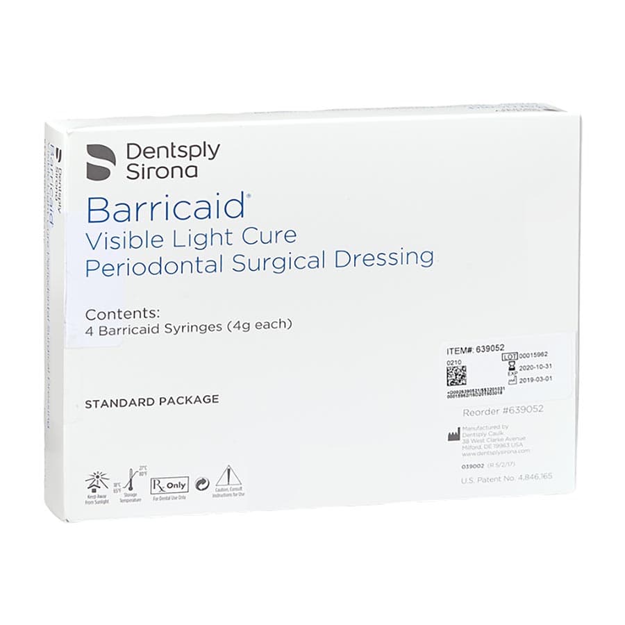 Barricaid VLC Periodontal Surgical Dressing Syringe, 4 g, 4/Pk, 639052 thumbnail 6