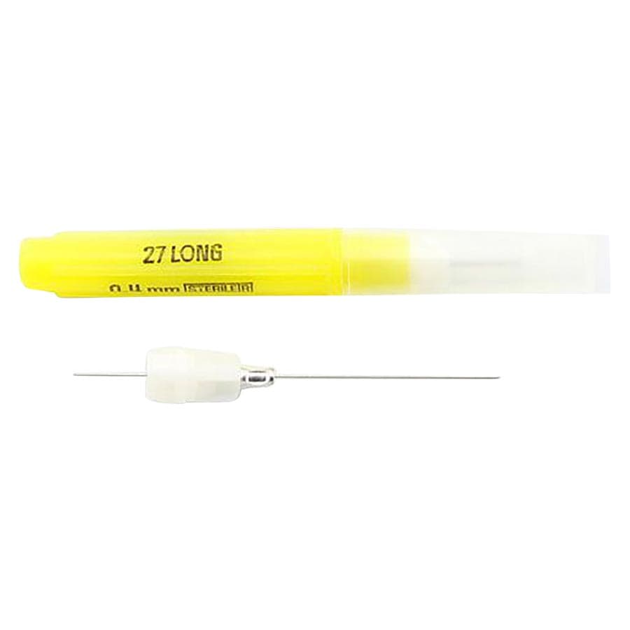 Monoject 400 Plastic Hub Dental Needle, 27 Gauge Long (1.25"/32mm), Yellow, Sterile, 100/Box, 8881400058 thumbnail 10