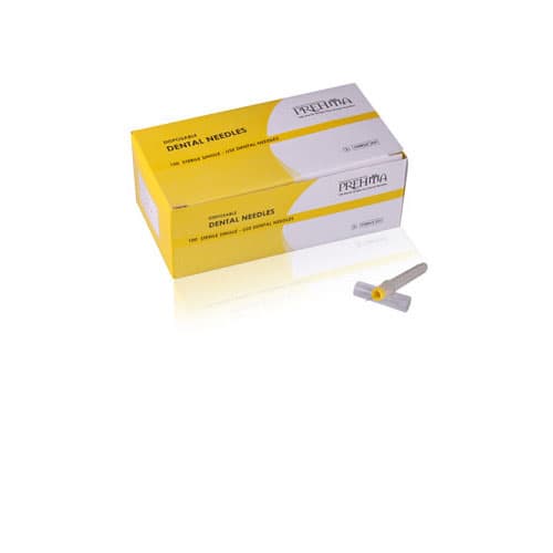 Prehma 27G Long Plastic Hub Dental Needle, Yellow Hub, 100/Box, 03-20110 thumbnail 3