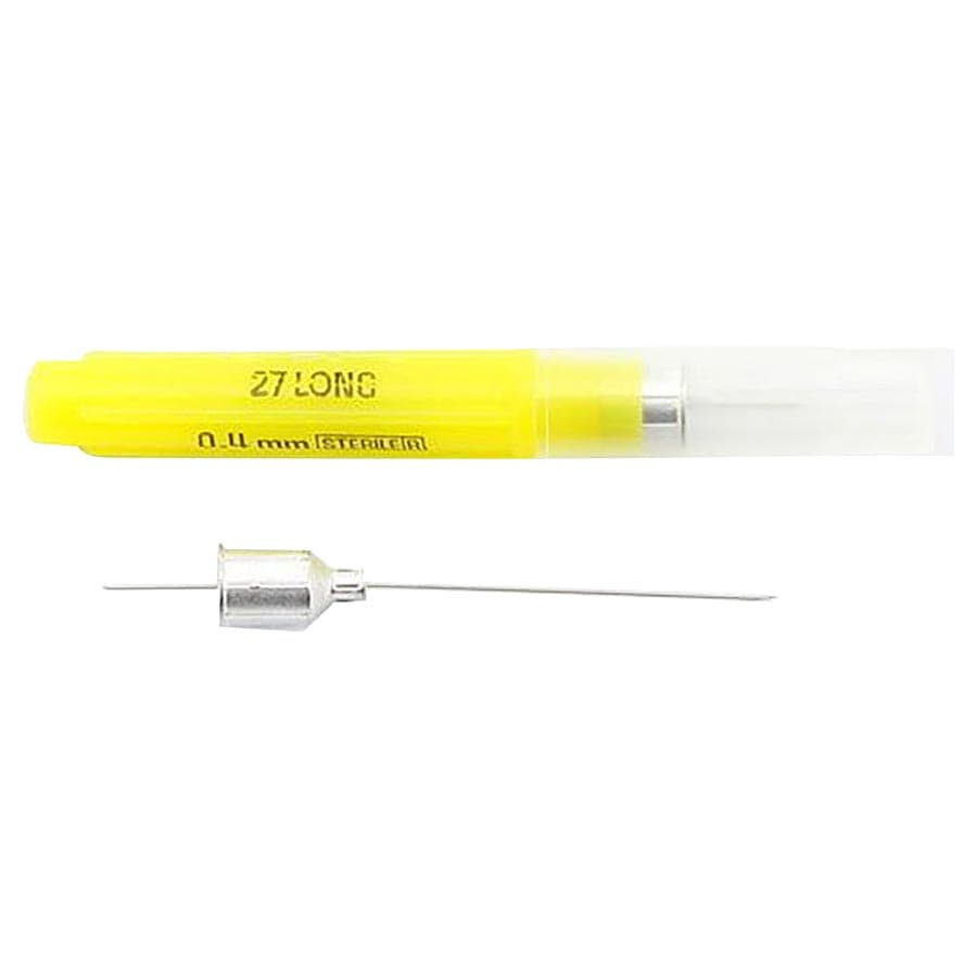 Monoject 401 Metal Hub Sterile Dental Needle, 27 Gauge Long (1 3/8 in / 36.5 mm), Yellow, 100/Box, #8881401056 thumbnail 8