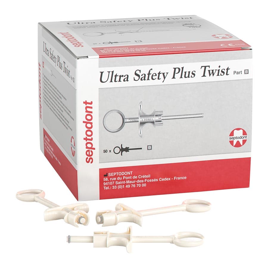 Septodont Ultra Safety Plus Twist XL Pre-Sterilized Single-Use Syringe Handles, White, 50/Box, 01N3500 thumbnail 9