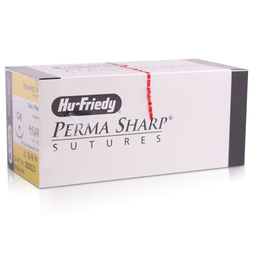 Hu-Friedy Perma Sharp Plain Gut Absorbable Suture, 4-0, C-6 Reverse Cutting Needle, 3/8 Circle, 27", Undyed, 12/Box, PSNH821A thumbnail 9