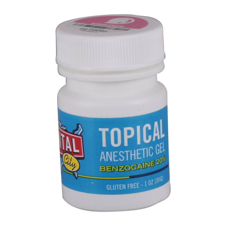 Dental City 20% Benzocaine Topical Anesthetic Gel, Bubblegum Flavor, 1 oz, 01KEZKNTFSAT534R4ZBY3FG3YK - Dental City - 20% Benzocaine Topical Anesthetic Gel 1oz - Image 1