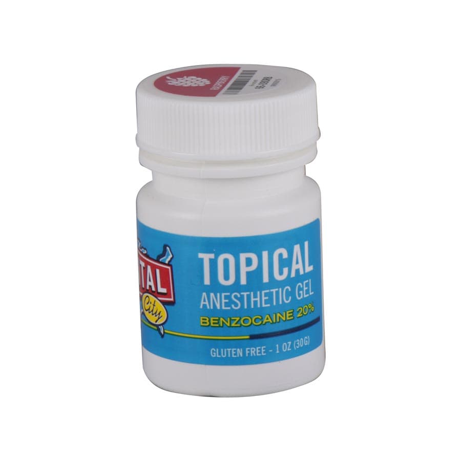 Dental City 20% Benzocaine Topical Anesthetic Gel, Raspberry Flavor, 1 oz, 01KEZKNW0VPRC9PK264CZ4DAM9 - Dental City - 20% Benzocaine Topical Anesthetic Gel 1oz - Image 1