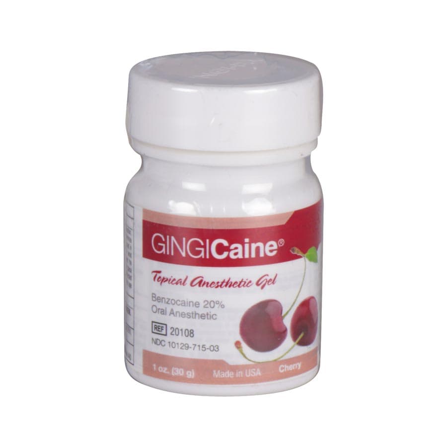 Gingicaine Topical Anesthetic Gel, 20% Benzocaine, Bing Cherry Flavor, 1 oz Jar, GI-20109 thumbnail 3