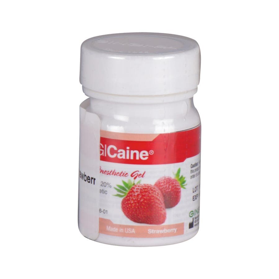 Gingicaine Topical Anesthetic Gel, 20% Benzocaine, Strawberry, 1 oz Jar, 1/Pk, 20118 thumbnail 6