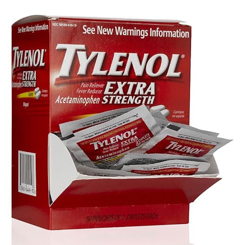 Tylenol Extra Strength Acetaminophen Caplets, 100 Count (50 x 2-Packs), M4042F/5488HT - Johnson & Johnson - Tylenol Extra Strength - Image 1