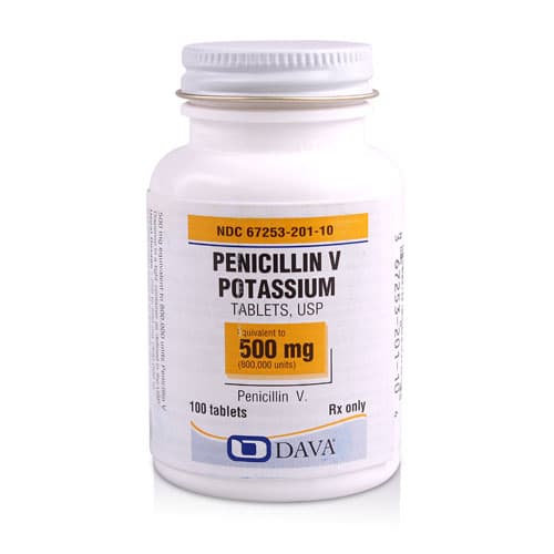 Rising Pharmaceuticals Penicillin V Potassium USP, 500mg, Bottle of 100 Tablets - Rising Pharmaceuticals Penicillin V Potassium USP, 500mg, Bottle of 100 Tablets - Image 1
