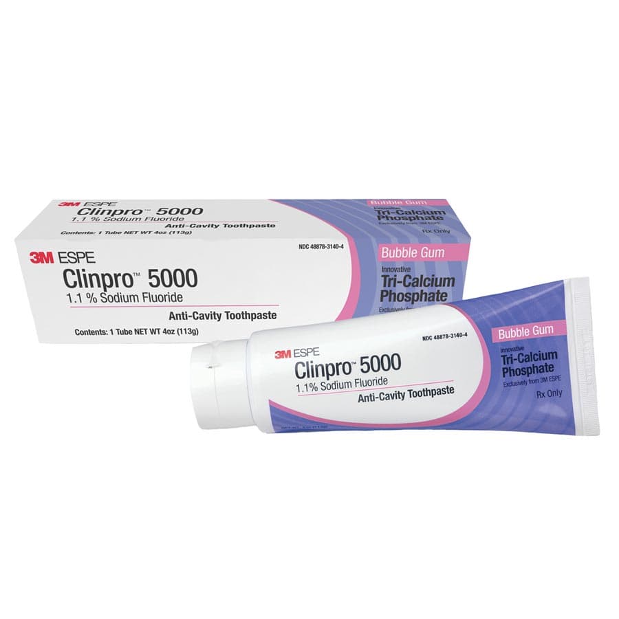 3M (Solventum) Clinpro 5000 1.1% Sodium Fluoride Anti-Cavity Toothpaste, Bubble Gum Flavor, 4 oz Tube, Rx Only, 12115BG thumbnail 6