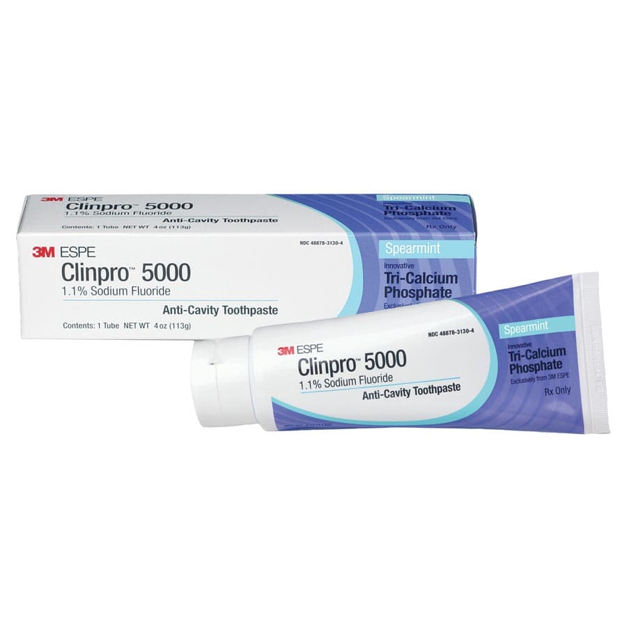 Clinpro 5000 1.1% Sodium Fluoride Anti-Cavity Toothpaste, Spearmint, 4 oz Tube, Rx Only, 12115SM thumbnail 5