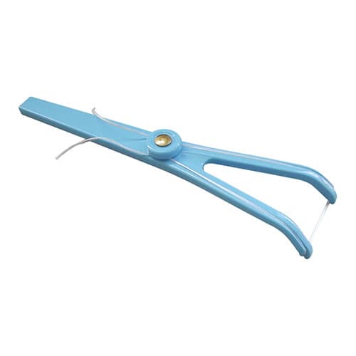 FlossAid Dental Floss Holder, Angled Head, Long Handle, Reusable, 18/Box, FADFHW thumbnail 3