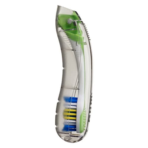 GUM Sunstar Travel Toothbrush, Regular, Dome Trim, Antibacterial Bristles, Snap-Lock Cap, 12/Bx, 153PQA thumbnail 8