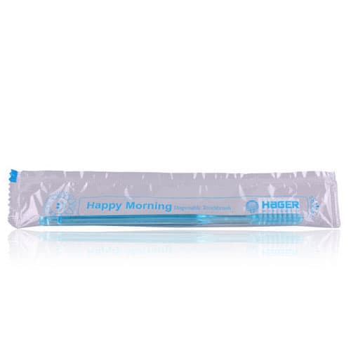 Hager Worldwide Happy Morning Disposable Toothbrush, Single-Use, Soft Bristles, Without Toothpaste, 100/Box, 605403 thumbnail 11