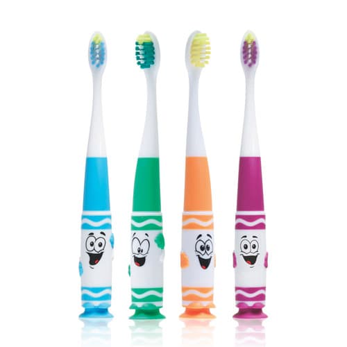 GUM Crayola Pip-Squeaks Kids Toothbrush, Ultra Soft, Ages 2-5, Assorted Colors, 12/Pack, 232PYZ thumbnail 3