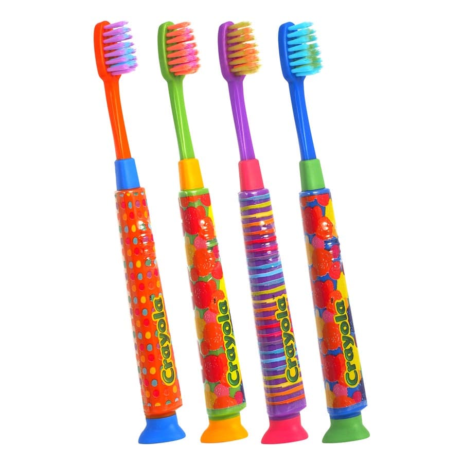GUM Crayola Deep Clean Toothbrush, Ultra-Soft, Kids, Assorted Colors, 12/Pack, 234P thumbnail 6