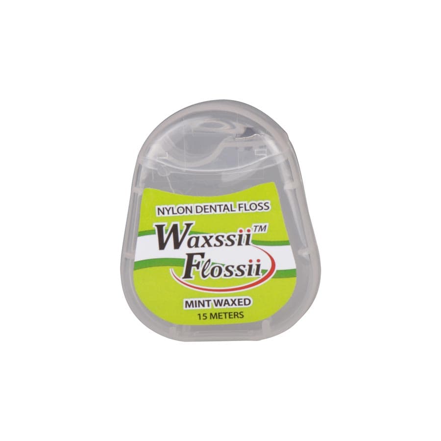 Plasdent Waxssii Flossii Nylon Dental Floss, Unflavored, Waxed, 15m, 72/Box - Plasdent - Waxssii Flossii - Image 1