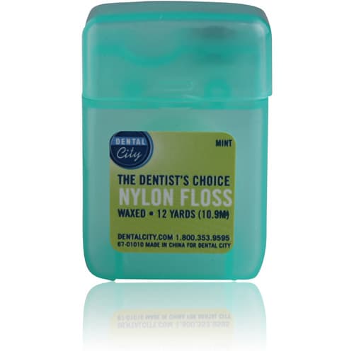 Dental City Mint Waxed Dental Floss, Patient Size, 12 yd, 144/Box, DC33830 - Dental City - Dental Floss (Patient Size) - Image 1