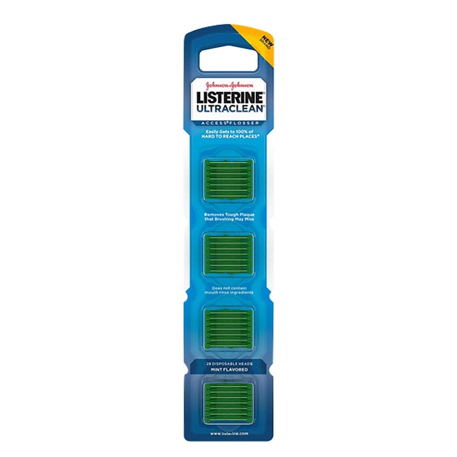 Listerine Ultraclean Access Disposable Snap-On Flosser Head Refills, Mint, 28/Pack, 523521200 thumbnail 2