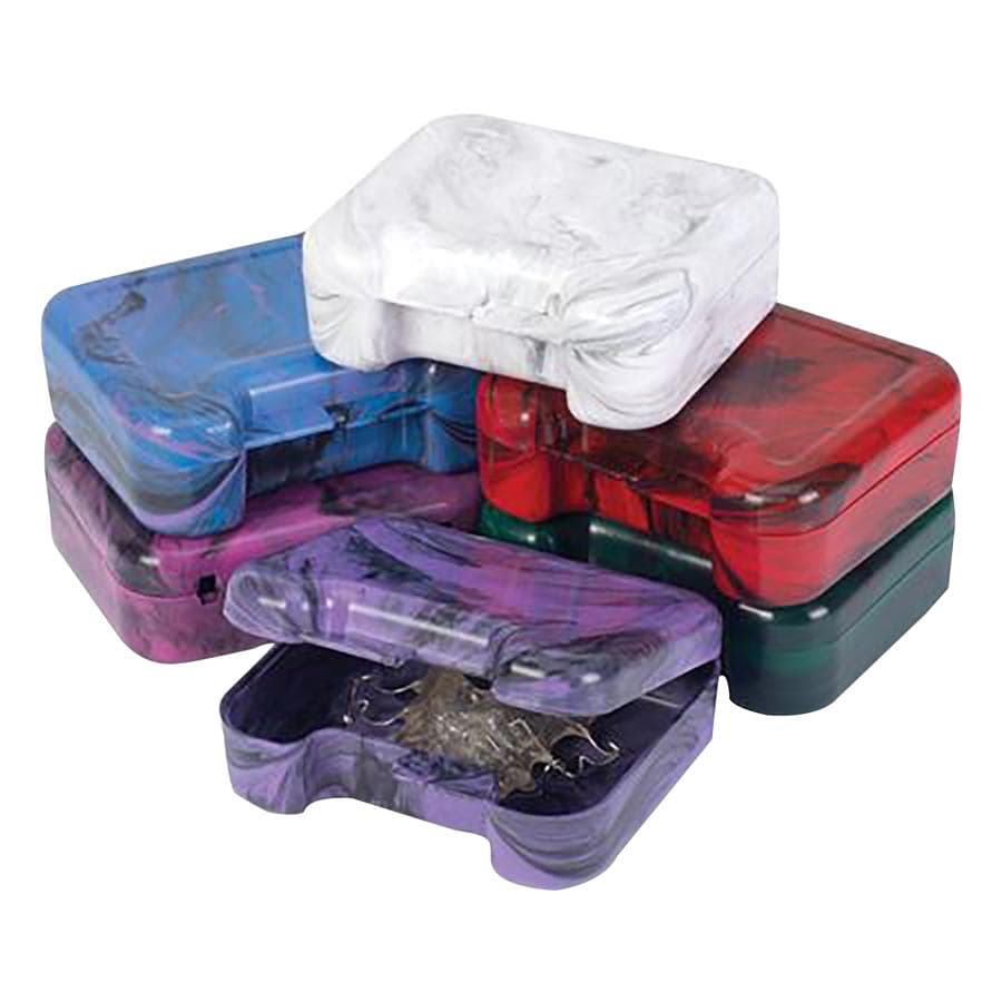 Practicon Paradise Cosmic Retainer Cases, Dark Assorted Swirled Colors, Vented Snap-Close, 24/Bag, 7145311 thumbnail 6