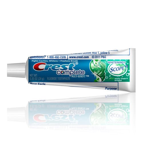 Crest Extra White Plus Scope Outlast Toothpaste, Mint, 0.85 oz Tube, 72/Pkg, 83904137/80862000 thumbnail 5