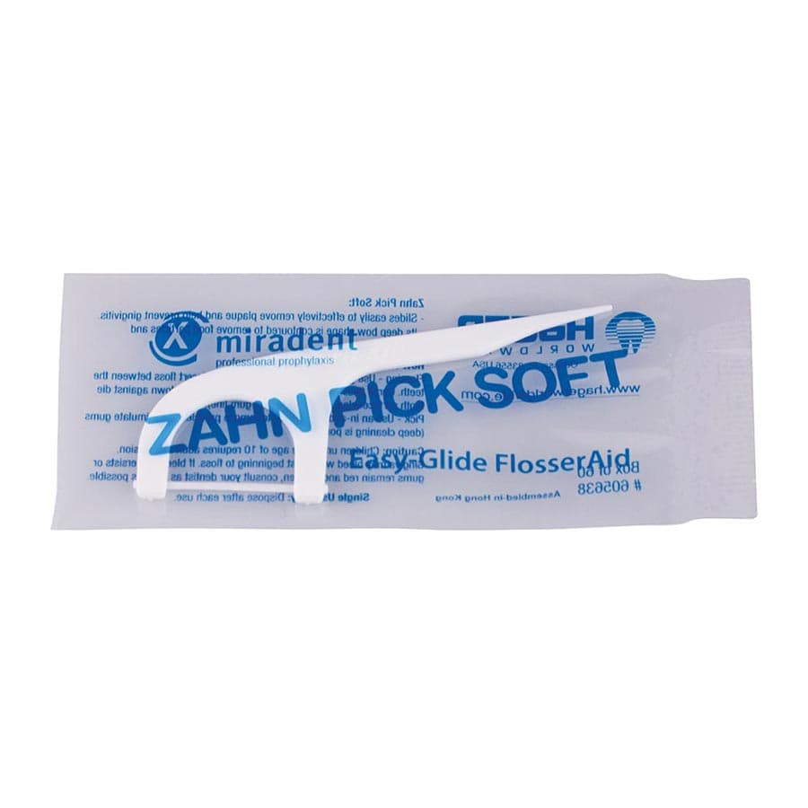 Hager Worldwide Zahn-Pick Soft Easy Glide Flosser Aid & Toothpick Combination, Individually Wrapped, 60/Box thumbnail 2