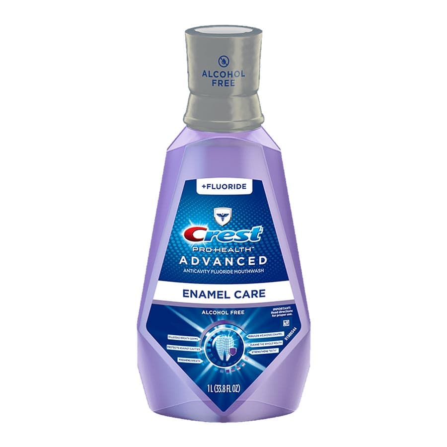 Crest Pro-Health Advanced Enamel Care Mouthwash, Alcohol Free, Fresh Mint, Fluoride, 1 Liter Bottle, 6/Case thumbnail 4