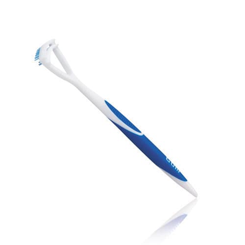 GUM 2-in-1 Tongue Cleaner, Brush & Scraper Combo, Assorted Colors (3 Red/3 Blue), 6/Pack, 760PB thumbnail 8