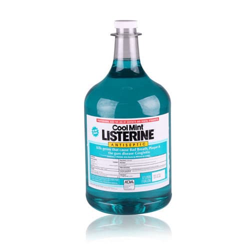 Listerine Cool Mint Antiseptic Mouthwash, 1 Gallon with Pump, 2/Case (SKU 42750) thumbnail 3