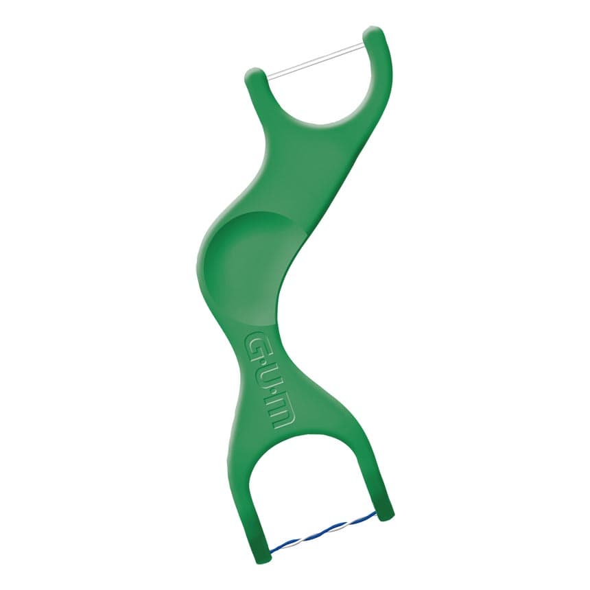 GUM Dual Technique Flossers, Fresh Mint, 2/Pack, 48 Packs/Box, 821PQ thumbnail 5