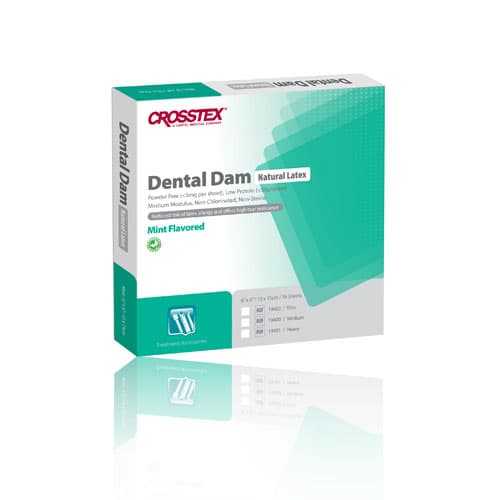 Crosstex Latex Dental Dam, 6" x 6", Medium Gauge, Mint Flavored, Green, 36/Box, 19400 thumbnail 5