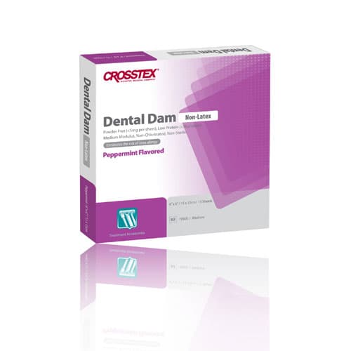 Crosstex Non-Latex Dental Dam, 6" x 6", Medium, Purple (Lavender), Peppermint Flavored, 15/Box, 19500 thumbnail 8