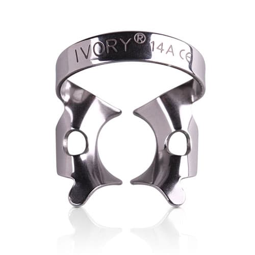 Ivory Rubber Dam Clamp #14A, Winged, Stainless Steel, 1/Pk, 50057356 thumbnail 5