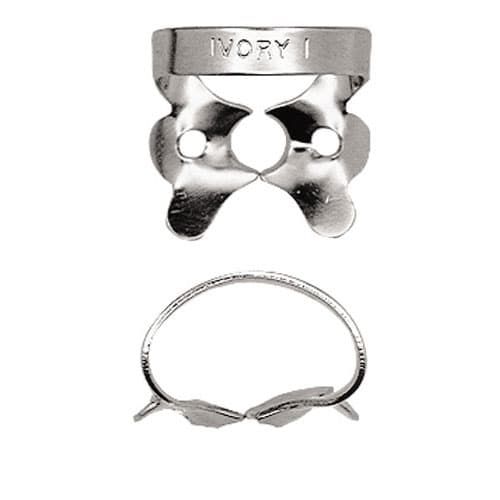 Ivory Rubber Dam Clamp #1, Winged, Stainless Steel, Bicuspid, 1/Pk, 50057306 thumbnail 5