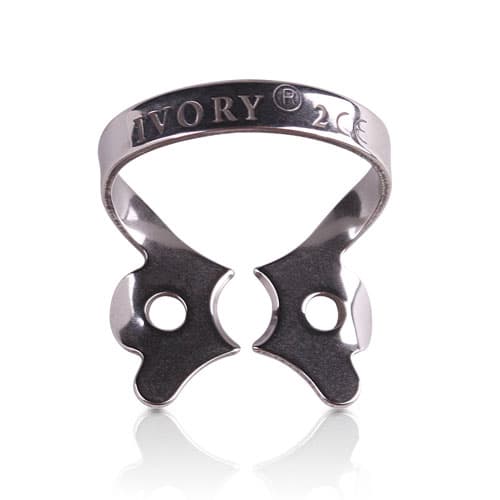 Ivory Rubber Dam Clamp #2, Winged Bicuspid, Stainless Steel, 1/Box, 50057310 thumbnail 9