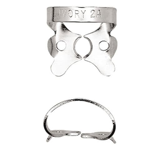 Ivory Rubber Dam Clamp #2A, Winged, Stainless Steel, 1/Pk, 50057312 thumbnail 5
