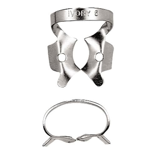 Ivory Stainless Steel Rubber Dam Clamp #5, Winged, Large Upper Molar, 1 Each, 50057326 thumbnail 5