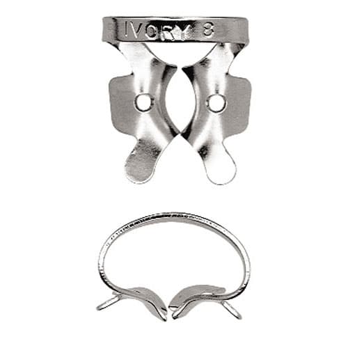 Ivory Rubber Dam Clamp #8, Winged, Stainless Steel, Regular Molar, 1/Pk, 50057334 thumbnail 5